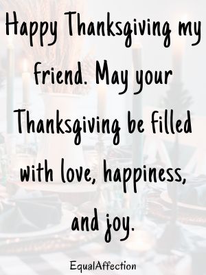 Happy Thanksgiving Sayings For Friends