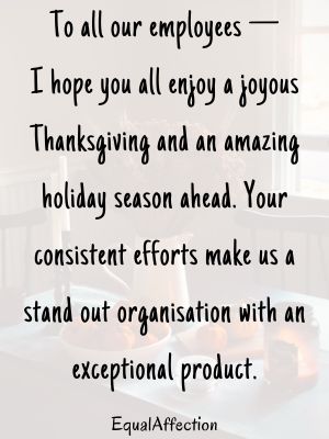 Professional Thanksgiving Message