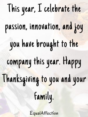 Professional Thanksgiving Message