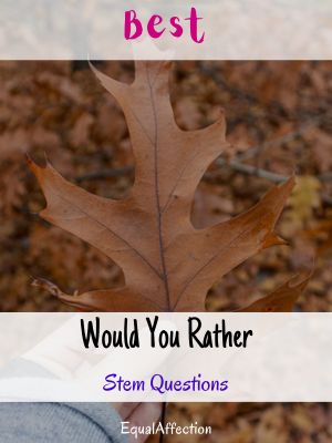 Would You Rather Stem Questions